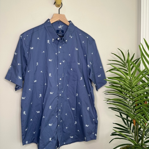 George Navy Blue Casual Button Down Shirt - Picture 1 of 8